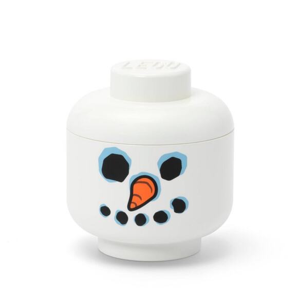 Lego Minifigure Storage Head Mini Snowman Christmas New in Box - Picture 1 of 4